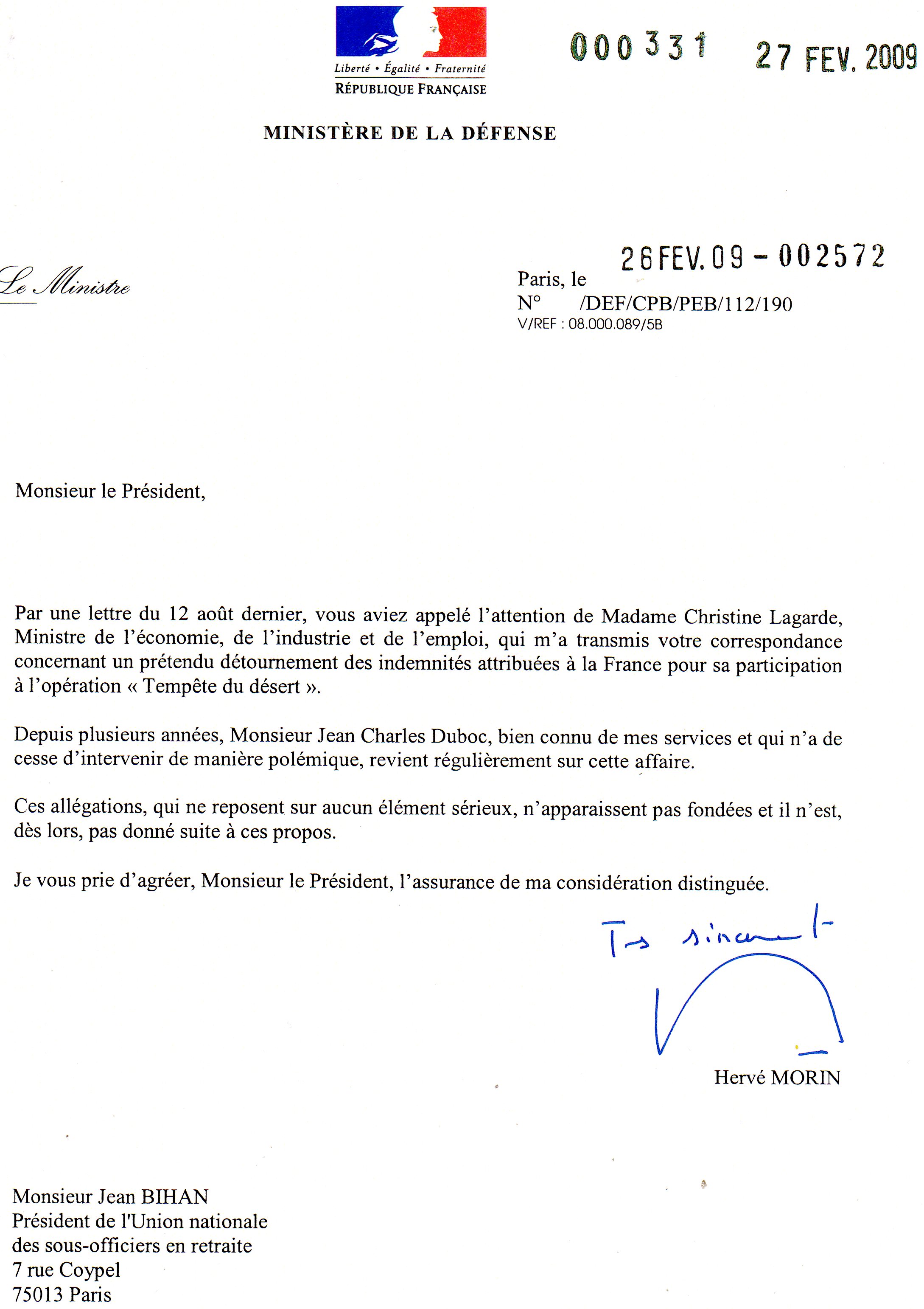 Modele De Lettre Pour Ecrire Au Ministre Exemple De L