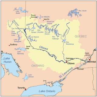 Carte région ottawa