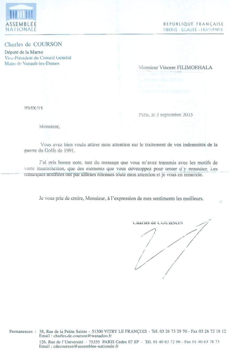 De COURSON réponse à Vincent0001